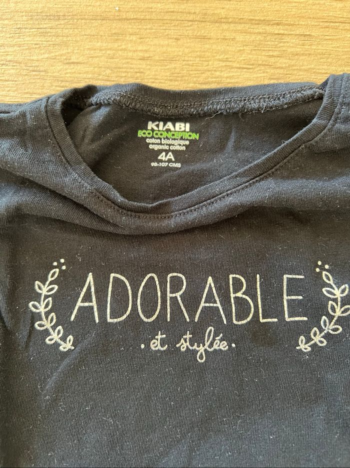 Teeshirt manches longues fille Kiabi 4 ans - photo numéro 3