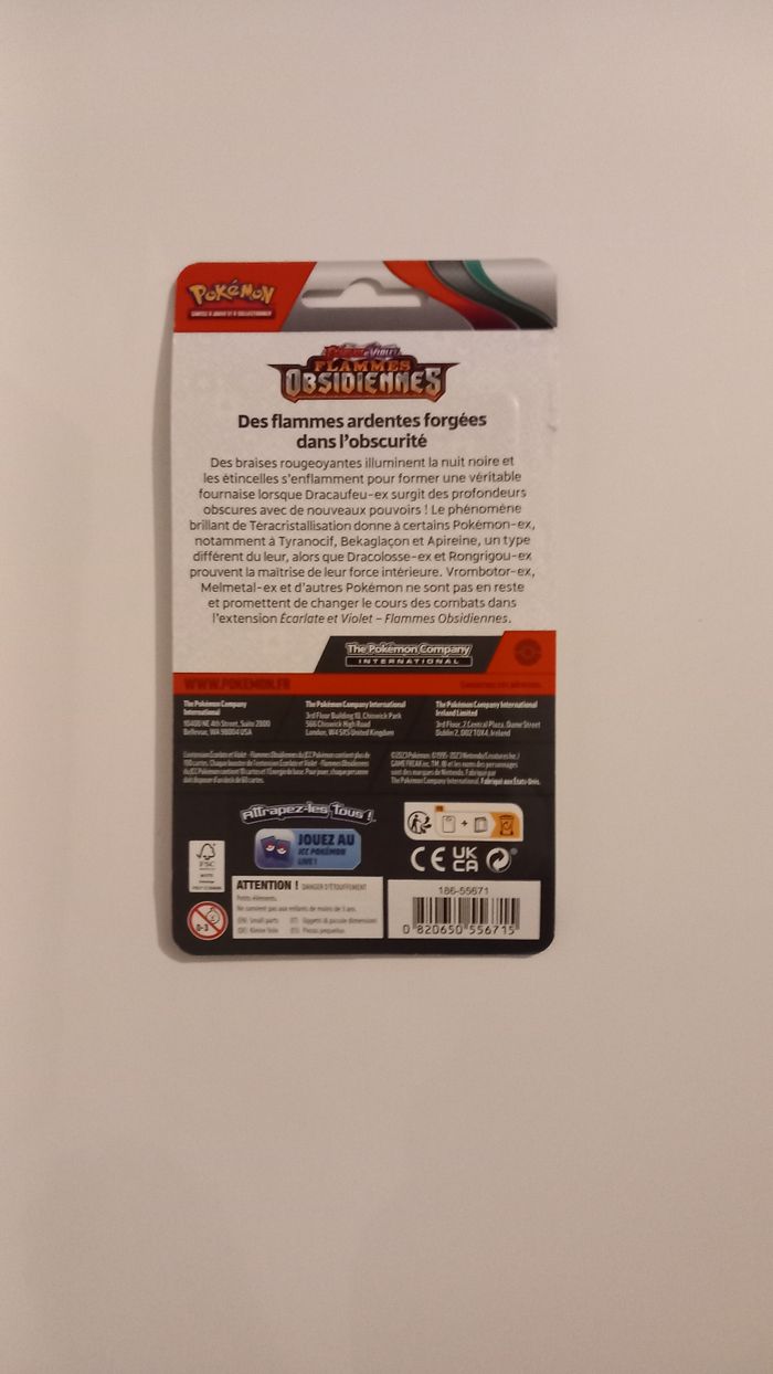 Lot 4 blisters Pokemon flammes obsidiennes - photo numéro 10