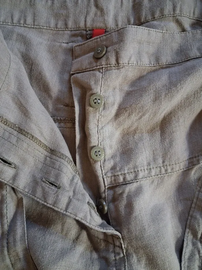 Pantalon gris en lin - photo numéro 4