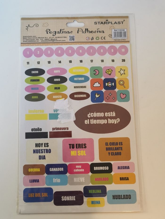 étiquettes espagnol