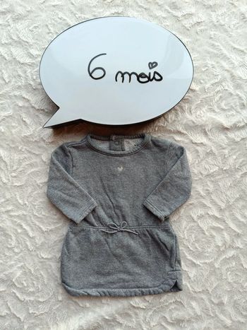 Robe manches longues Fille 6 mois Kiabi Eco conception coton bio