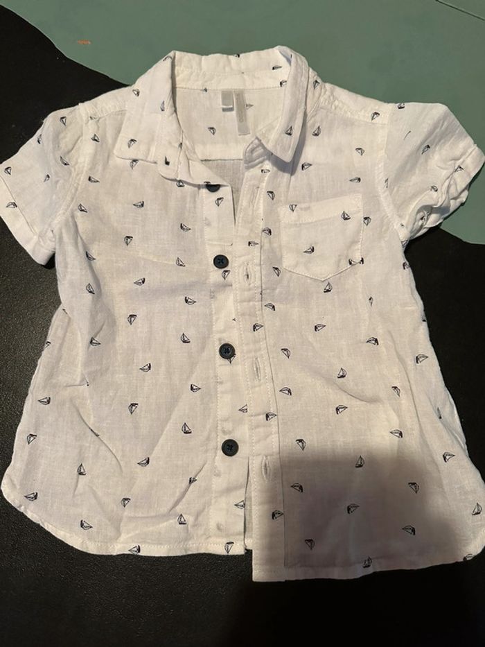 Chemise à manche courte garçon taille 6 mois
