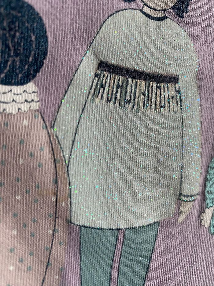 Sous pull lilas réunion de copines paillettes 5 ans vert baudet - photo numéro 7