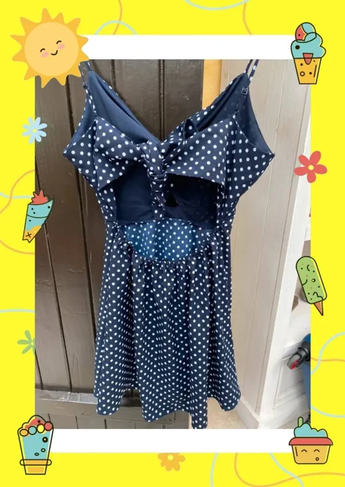 Mini robe caraco noeud au dos 38 Shein - photo numéro 2