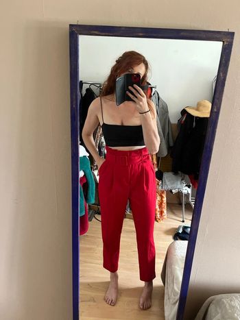 Pantalon habillé rouge