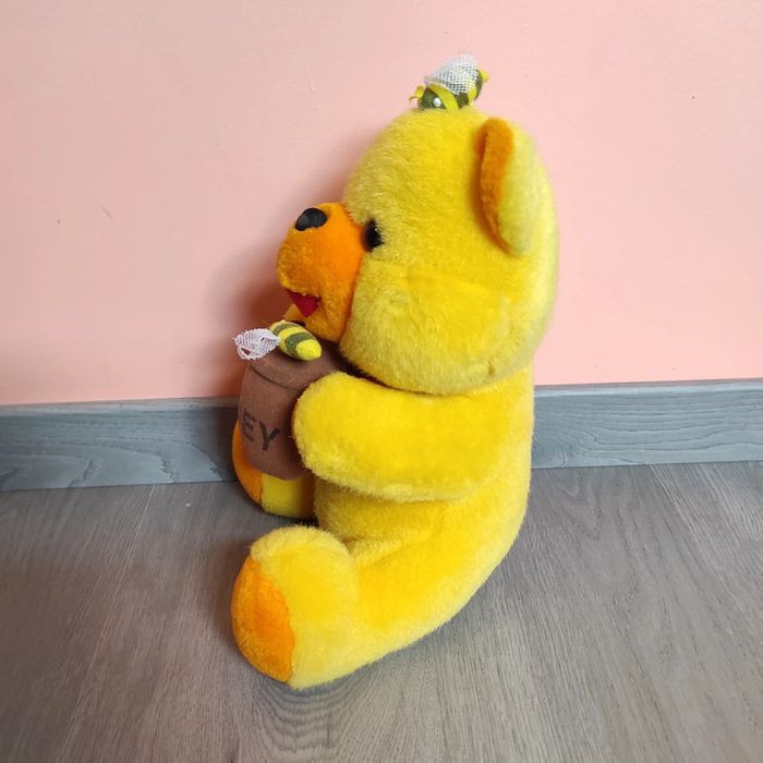 Peluche ourson jaune et orange - photo numéro 2