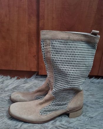 Bottes demi-saisons camel pointure 40 cuir