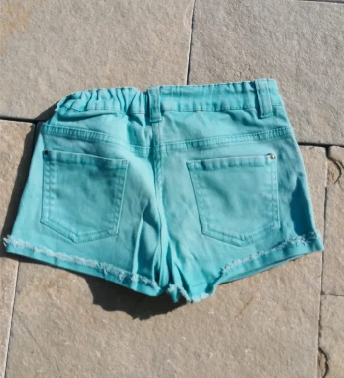 Short en jean vert punkidz 14 ans - photo numéro 3