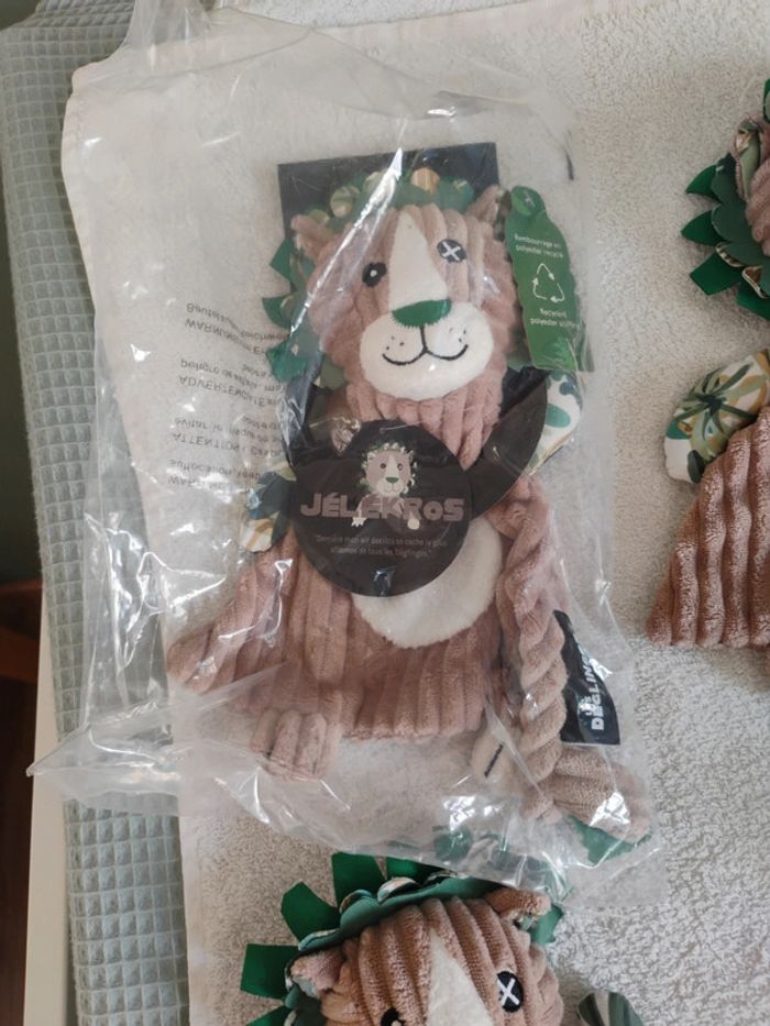 Lot doudou lion Les deglingos - photo numéro 2