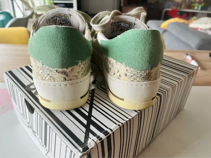 Baskets basses ALE vert / blanc pointure 37 - photo numéro 6
