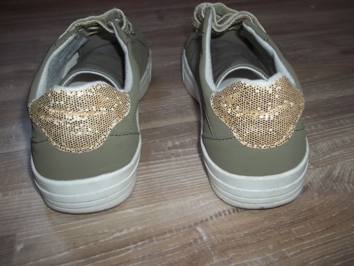 Sneakers scratch kaki et doré Blancheporte 41 - photo numéro 5