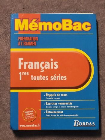 Memo Prepa. Exam. Francais 1ere (Ancienne Edition) Par Catherine Klein, Valérie Assan, Charles Naim