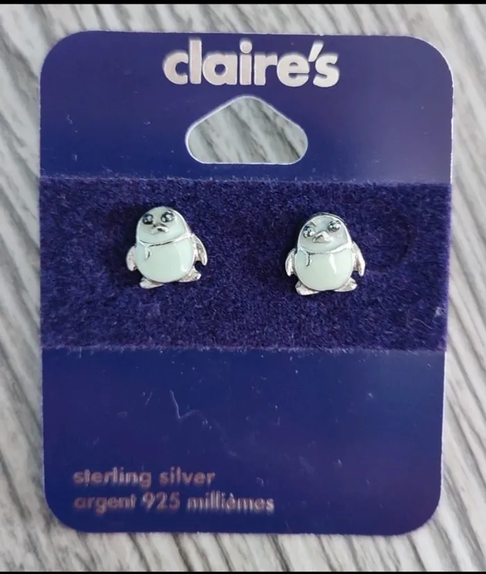 Boucles d'oreilles pingouins