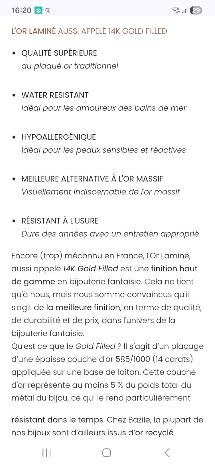 Chaine en or lamine 72 cm - photo numéro 9