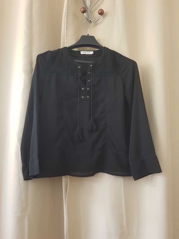 Jolie blouse noire Voyelles taille 42