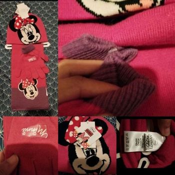 Bonnet écharpe gants minnie mouse