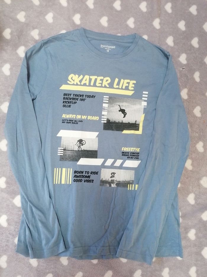 T-shirt manches longues 🛹 garçon 12 ans - photo numéro 2