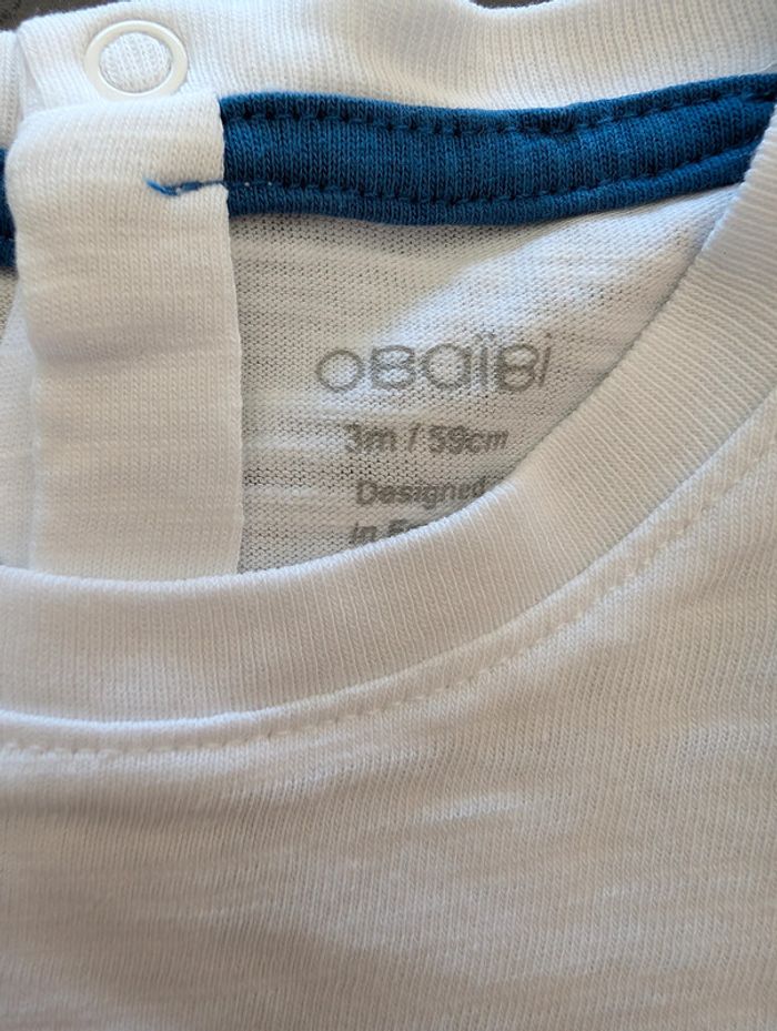 Lot de 3 t-shirt Okaïdi - Taille : 3 mois - photo numéro 7