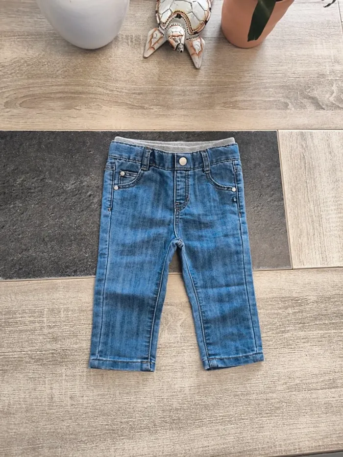 Pantalon jean souple garçon 12 mois obaibi - photo numéro 2