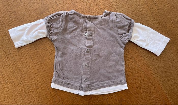 T-shirt à manches longues bébé fille 3 mois - photo numéro 2