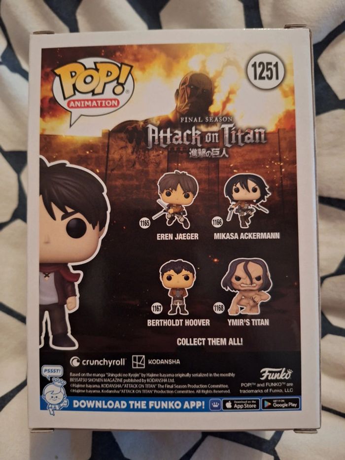 Funko pop attack on titan Child eren 1251 - photo numéro 2