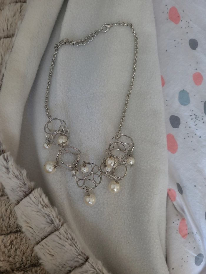 Parure perle blanche - photo numéro 5