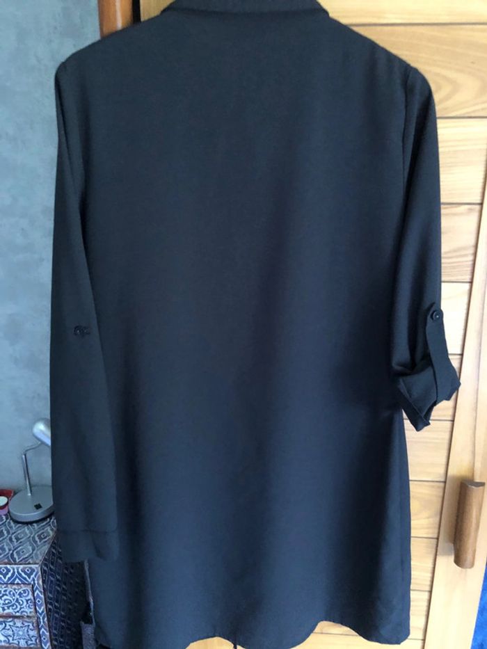 Robe chemise tunique noir - photo numéro 7