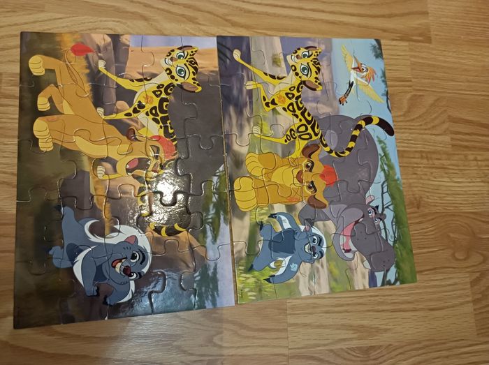 Lot de 2 puzzles la garde du roi lion - photo numéro 2