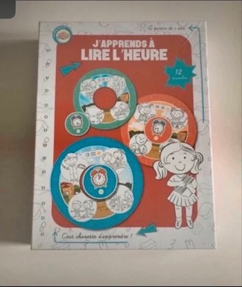 Jeu J’apprends à lire l’heure très bon état à partir de 5 ans