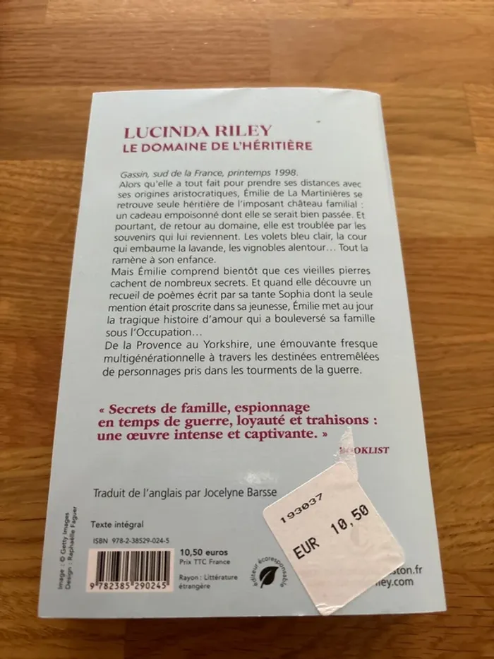 Roman le domaine de l’héritière Lucinda Riley - photo numéro 2