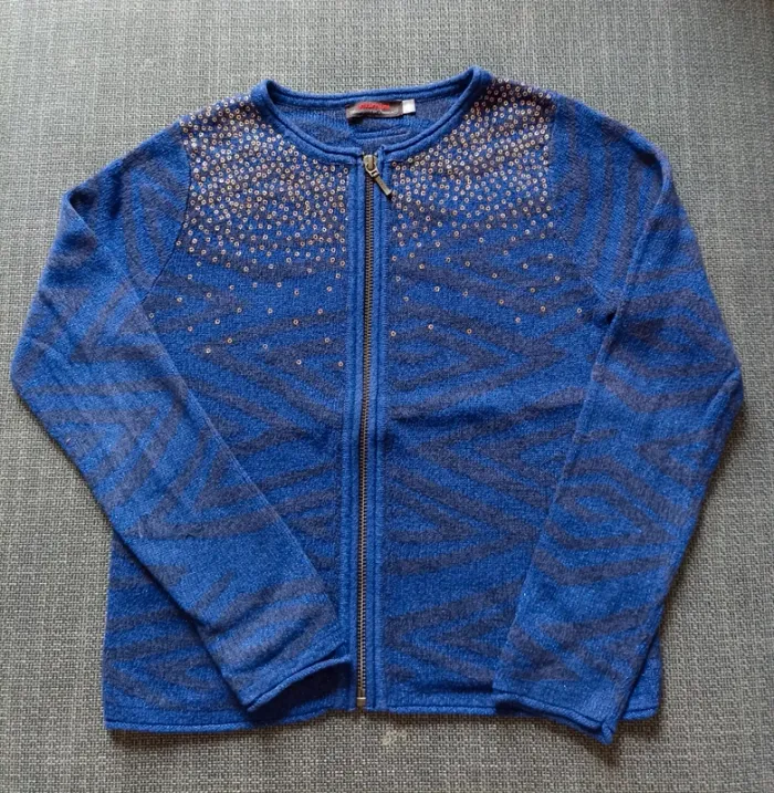 Gilet zip fantaisie strass Catimini 8 ans