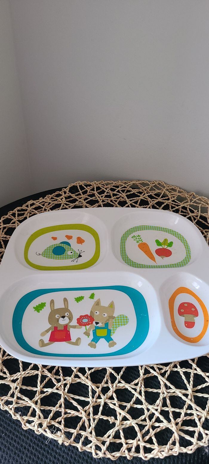 assiette enfant compartiments léo et lila - photo numéro 3