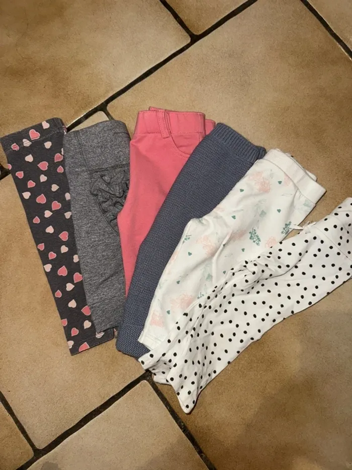 Lot de 6 leggins 6 mois