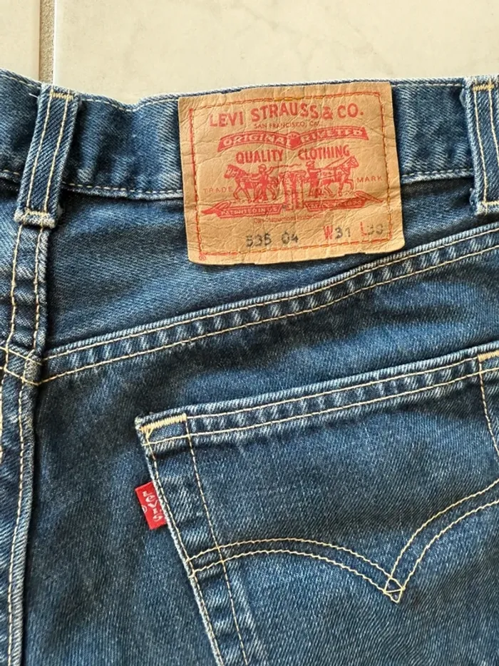Short en jean Lévis 535 denim vintage USA taille 36 top état - photo numéro 12