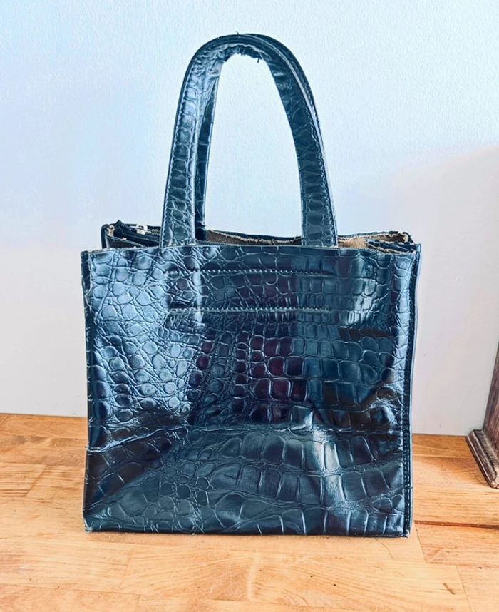👜 petit sac à main aspect crocco noir - photo numéro 2