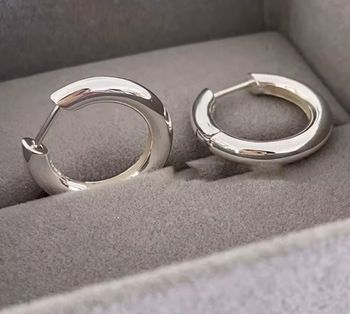 Boucles d'oreilles plaquées argent,acier inoxydable neuves