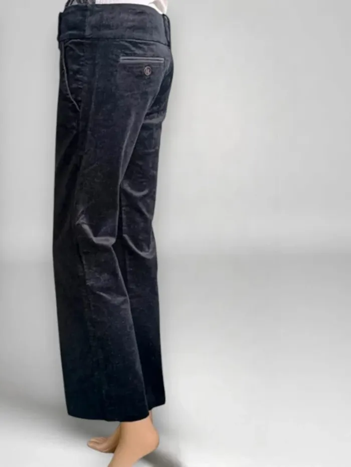 Pantalon effet velours PINKO , large évasé, T basse ceinturé ,texture extensible ,coton et rayon - photo numéro 4