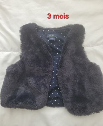 Gilet fourrure bleu