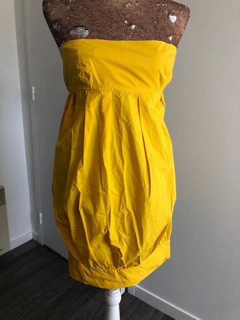 Robe bustier jaune Zara S