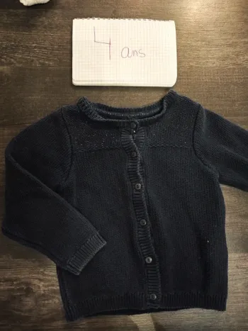 Gilet bleu marine paillettes