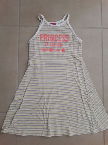 Robe rayée été 8 ans DISNEY TBE