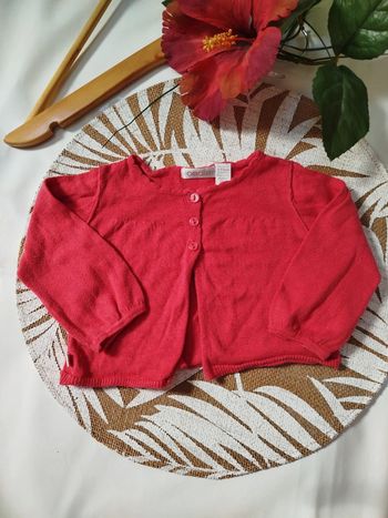 Gilet 3 boutons 3 mois fille Obaïbi