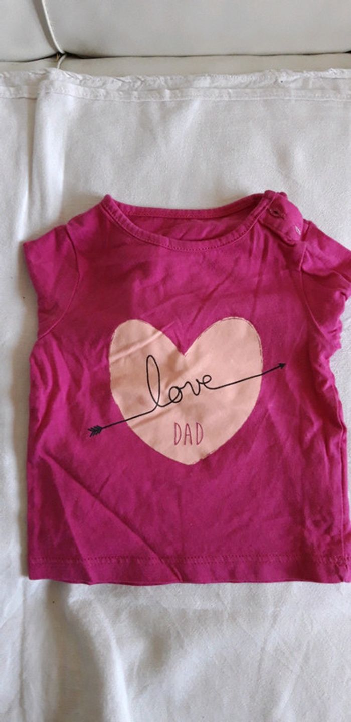 Tee-shirt rose 3 mois