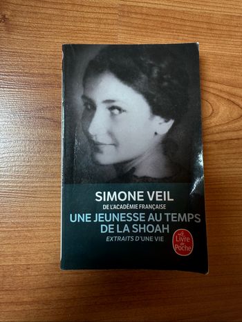 Livre Simone veil extrait d’une vie