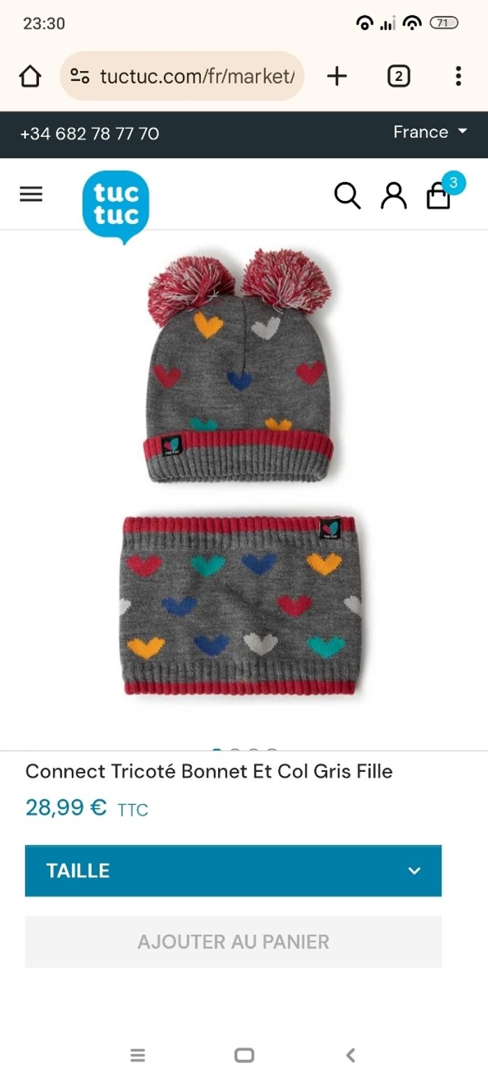 Bonnet + tour de cou 48 cm - photo numéro 4