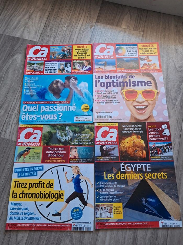 Lot de 4 magazines ça m’interesse