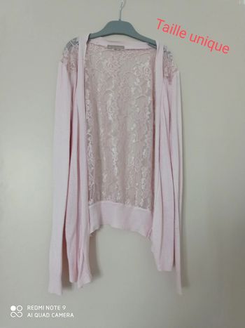 Gilet fin rose poudré