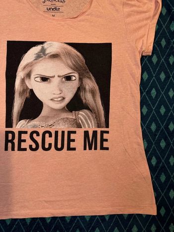 T-shirt rose clair Raiponce Disney Undiz Taille M