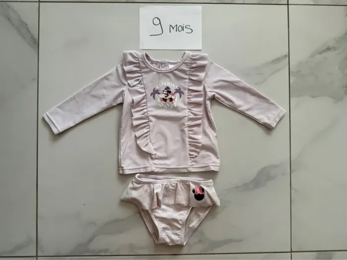 Maillot de bain deux pièces anti uv Disney 9 mois