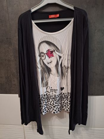 T-shirt manches longues avec gilet neuf